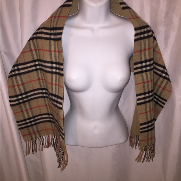 BURBERRY dbl thickness reversable LAMBSWOOL SCARF - Picture 3 of 6